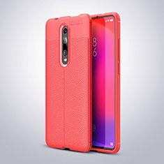 Coque Silicone Gel Motif Cuir Housse Etui H01 pour Xiaomi Redmi K20 Rouge