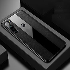 Coque Silicone Gel Motif Cuir Housse Etui H01 pour Xiaomi Redmi Note 8 Noir