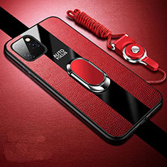 Coque Silicone Gel Motif Cuir Housse Etui H02 pour Apple iPhone 11 Pro Max Rouge