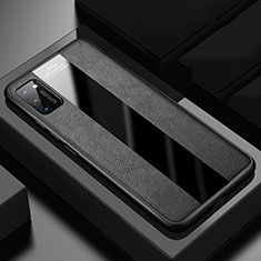 Coque Silicone Gel Motif Cuir Housse Etui H02 pour Huawei Honor View 30 5G Noir