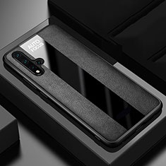 Coque Silicone Gel Motif Cuir Housse Etui H02 pour Huawei Nova 5 Pro Noir