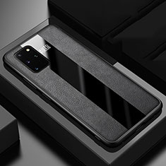 Coque Silicone Gel Motif Cuir Housse Etui H02 pour Samsung Galaxy S20 Plus Noir