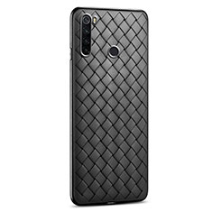 Coque Silicone Gel Motif Cuir Housse Etui H02 pour Xiaomi Redmi Note 8 (2021) Noir