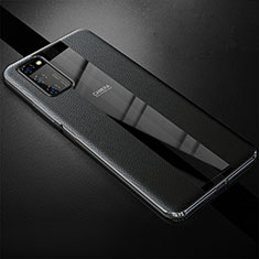 Coque Silicone Gel Motif Cuir Housse Etui H03 pour Huawei Honor V30 5G Noir