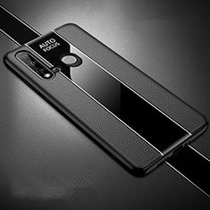 Coque Silicone Gel Motif Cuir Housse Etui H03 pour Huawei P20 Lite (2019) Noir