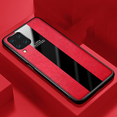 Coque Silicone Gel Motif Cuir Housse Etui H03 pour Huawei P40 Lite Rouge