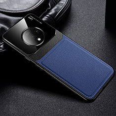 Coque Silicone Gel Motif Cuir Housse Etui H03 pour OnePlus 7T Bleu