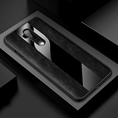 Coque Silicone Gel Motif Cuir Housse Etui H03 pour OnePlus 7T Pro Noir