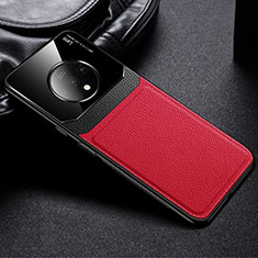 Coque Silicone Gel Motif Cuir Housse Etui H03 pour OnePlus 7T Rouge