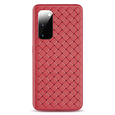 Coque Silicone Gel Motif Cuir Housse Etui H03 pour Samsung Galaxy S20 5G Rouge