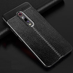 Coque Silicone Gel Motif Cuir Housse Etui H03 pour Xiaomi Mi 9T Noir