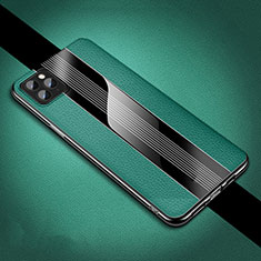 Coque Silicone Gel Motif Cuir Housse Etui H05 pour Apple iPhone 11 Pro Vert