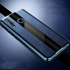 Coque Silicone Gel Motif Cuir Housse Etui H05 pour Huawei Honor 20E Bleu