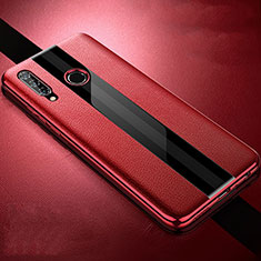 Coque Silicone Gel Motif Cuir Housse Etui H05 pour Huawei Honor 20E Rouge