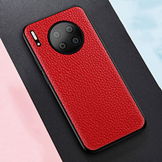 Coque Silicone Gel Motif Cuir Housse Etui H05 pour Huawei Mate 30 Pro 5G Rouge