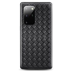 Coque Silicone Gel Motif Cuir Housse Etui H05 pour Samsung Galaxy S20 Plus 5G Noir