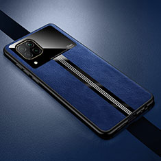 Coque Silicone Gel Motif Cuir Housse Etui L01 pour Huawei P40 Lite Bleu