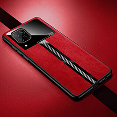 Coque Silicone Gel Motif Cuir Housse Etui L01 pour Huawei P40 Lite Rouge