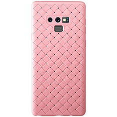 Coque Silicone Gel Motif Cuir Housse Etui L01 pour Samsung Galaxy Note 9 Or Rose