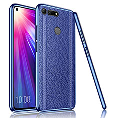 Coque Silicone Gel Motif Cuir Housse Etui M02 pour Huawei Honor View 20 Bleu