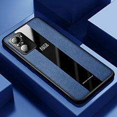 Coque Silicone Gel Motif Cuir Housse Etui PB1 pour Xiaomi Mi 11X Pro 5G Bleu