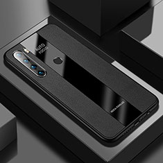 Coque Silicone Gel Motif Cuir Housse Etui PB1 pour Xiaomi Redmi Note 8 (2021) Noir