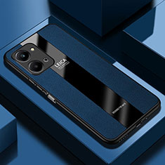 Coque Silicone Gel Motif Cuir Housse Etui PB2 pour Huawei Honor X7a Bleu