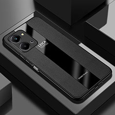 Coque Silicone Gel Motif Cuir Housse Etui PB2 pour Huawei Honor X7a Noir
