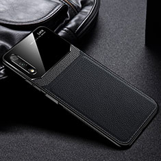Coque Silicone Gel Motif Cuir Housse Etui pour Huawei Honor 9X Noir
