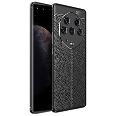 Coque Silicone Gel Motif Cuir Housse Etui pour Huawei Honor Magic3 Pro+ Plus 5G Noir