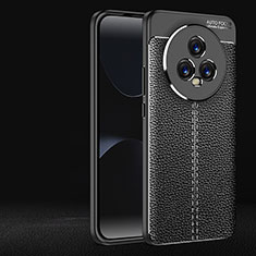 Coque Silicone Gel Motif Cuir Housse Etui pour Huawei Honor Magic5 5G Noir