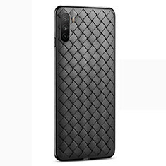 Coque Silicone Gel Motif Cuir Housse Etui pour Huawei Mate 40 Lite 5G Noir
