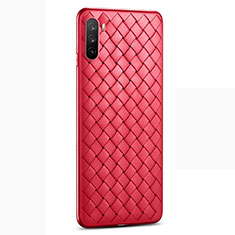 Coque Silicone Gel Motif Cuir Housse Etui pour Huawei Mate 40 Lite 5G Rouge