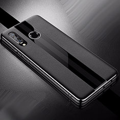 Coque Silicone Gel Motif Cuir Housse Etui pour Huawei P30 Lite New Edition Noir