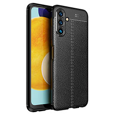 Coque Silicone Gel Motif Cuir Housse Etui pour Samsung Galaxy A04s Noir