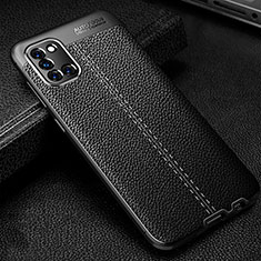 Coque Silicone Gel Motif Cuir Housse Etui pour Samsung Galaxy A31 Noir