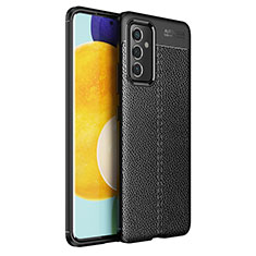 Coque Silicone Gel Motif Cuir Housse Etui pour Samsung Galaxy F54 5G Noir