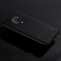 Coque Silicone Gel Motif Cuir Housse Etui pour Xiaomi Poco F2 Pro Noir
