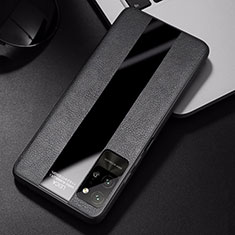 Coque Silicone Gel Motif Cuir Housse Etui S01 pour Huawei Honor Play4 Pro 5G Noir