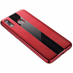 Coque Silicone Gel Motif Cuir Housse Etui S01 pour Huawei P Smart+ Plus Rouge