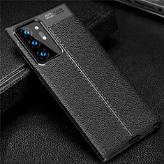 Coque Silicone Gel Motif Cuir Housse Etui S01 pour Samsung Galaxy Note 20 Ultra 5G Noir
