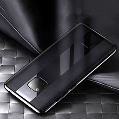 Coque Silicone Gel Motif Cuir Housse Etui S02 pour Huawei Mate 20 Pro Noir