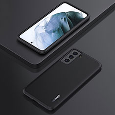 Coque Silicone Gel Motif Cuir Housse Etui S02 pour Samsung Galaxy S21 5G Noir