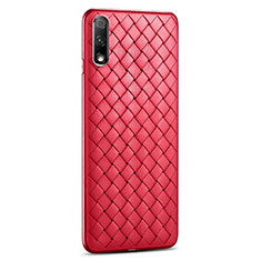 Coque Silicone Gel Motif Cuir Housse Etui S03 pour Huawei Honor 9X Rouge