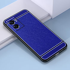 Coque Silicone Gel Motif Cuir Housse Etui S03 pour OnePlus Nord N300 5G Bleu
