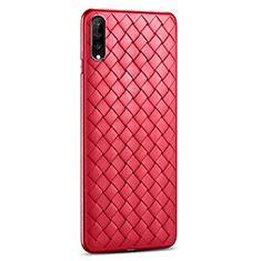 Coque Silicone Gel Motif Cuir Housse Etui S06 pour Huawei Honor 9X Pro Rouge