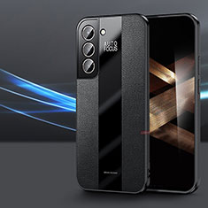 Coque Silicone Gel Motif Cuir Housse Etui S07 pour Samsung Galaxy S24 Plus 5G Noir