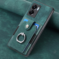 Coque Silicone Gel Motif Cuir Housse Etui SD1 pour OnePlus Nord N300 5G Vert