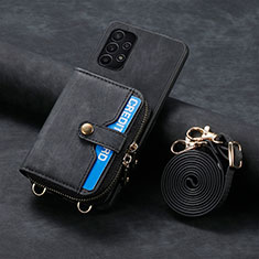 Coque Silicone Gel Motif Cuir Housse Etui SD1 pour Samsung Galaxy A32 5G Noir