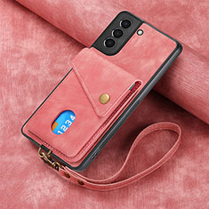 Coque Silicone Gel Motif Cuir Housse Etui SD1 pour Samsung Galaxy S22 5G Rose